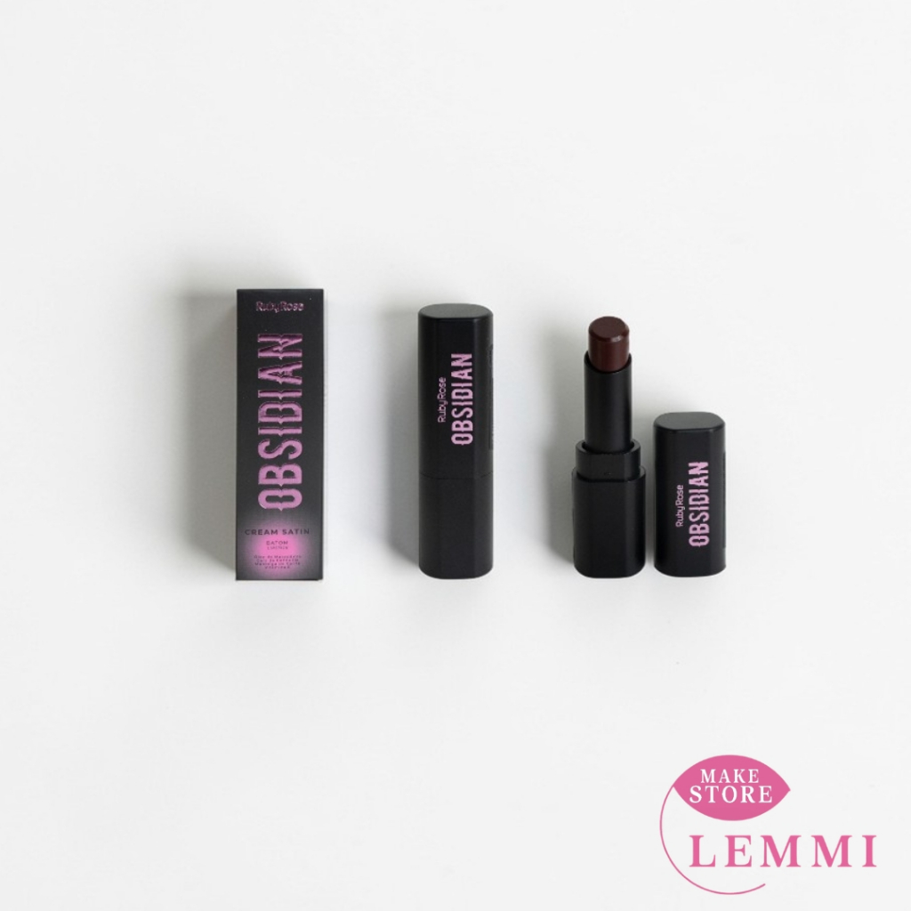 Batom Lábial Cream Satin Obsidian By Ruby Rose 3,5g em Oferta na Shopee