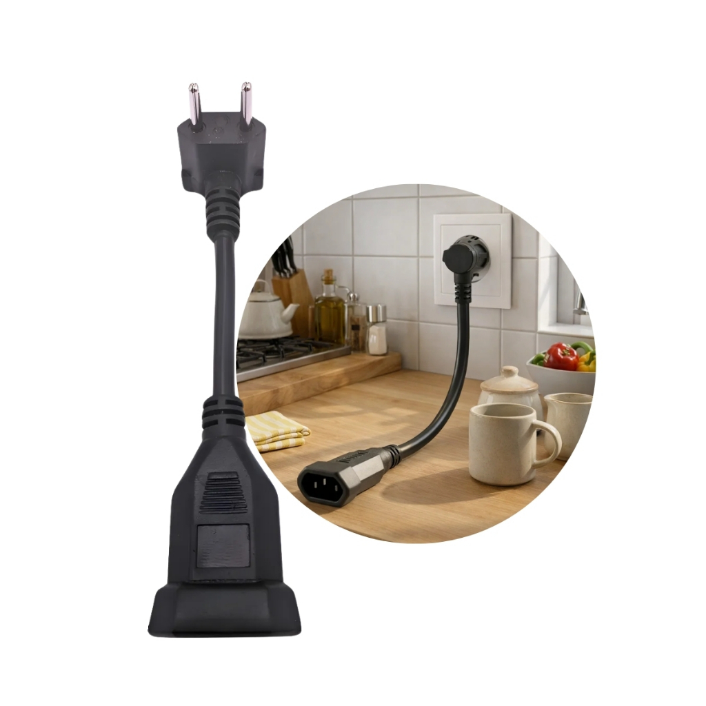 Adaptador Para Tomada 90 Graus 20A Fêmea 3p Para 20A Macho 2p em Oferta na Shopee