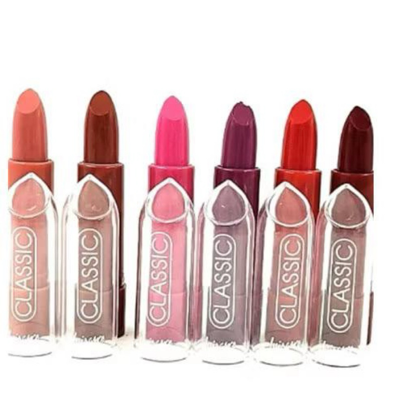 Kit 6 Pçs Batom Classic Lipstick Luisance 6 Cores L3205