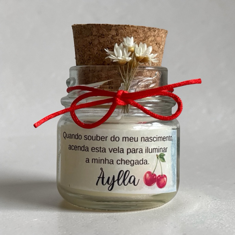 Kit 35 Velas Aromaticas Personalizadas Lembrancinha Casamento Batizado Cha de Bebe Aniversario