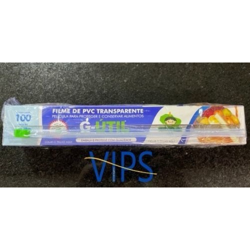 Bobina Filme De Pvc 28cm X 100m C/ Serrilha Trilho Cortante