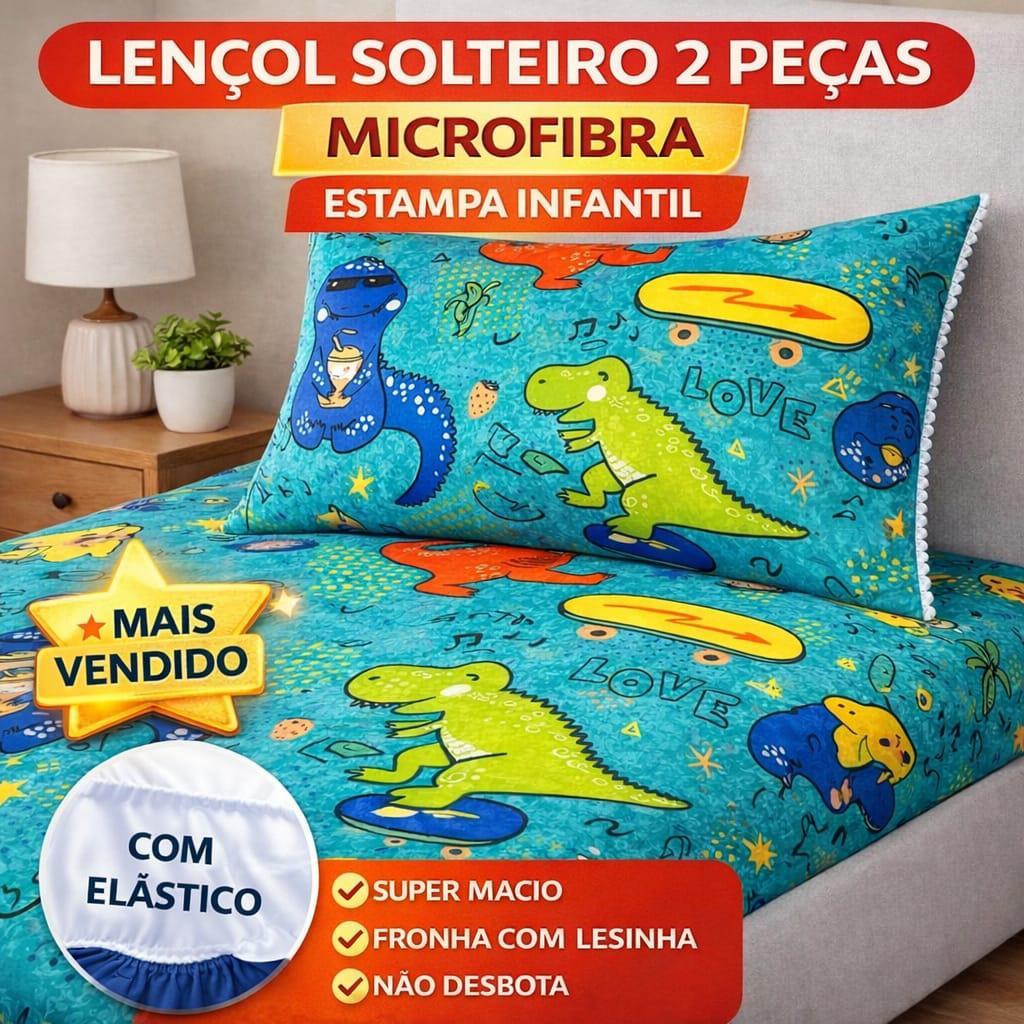 Jogo de Lençol Infantil Solteiro 02 Peças - Com Elástico Estampas Femininas e Masculinas em Oferta na Shopee