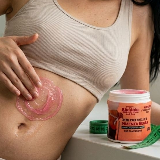 Gel Pimenta Negra Rhenuks 200g Redutor De Medidas Massagem Corporal