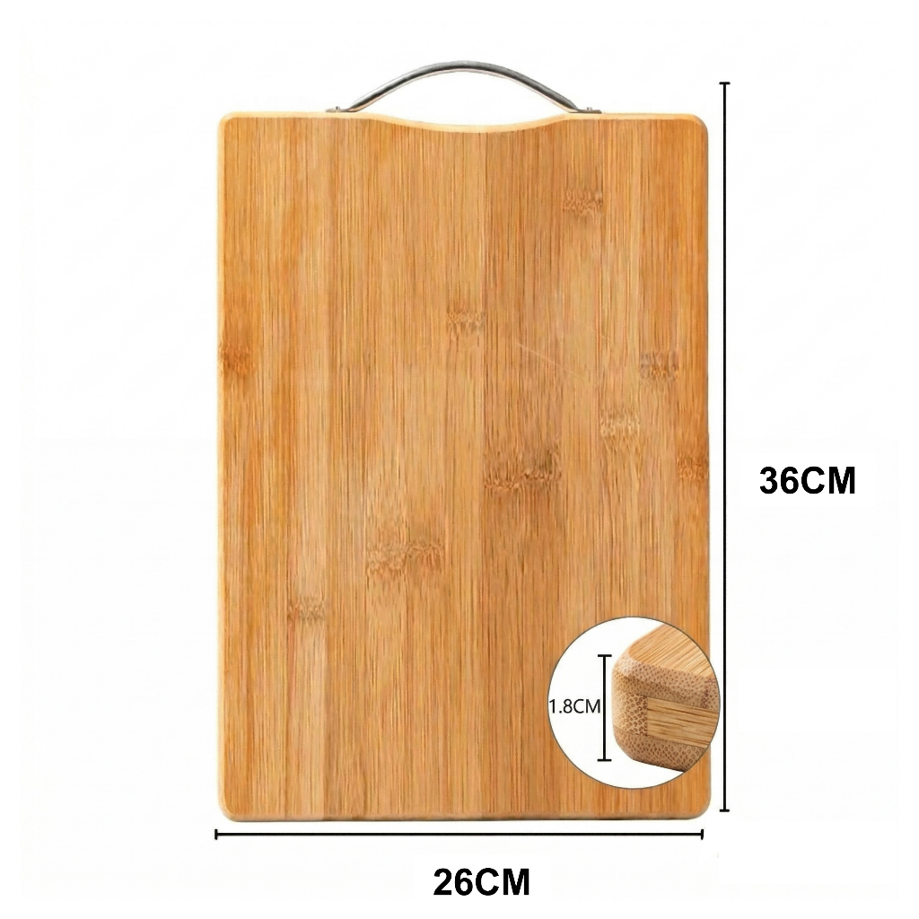 Tábua Corte De Carne Frios Madeira Bambu 26*36*1.7cm