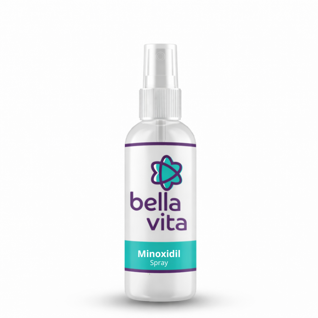 Minoxidil 5% Spray 120ml Cabelo Barba Sobrancelha Bella Vita