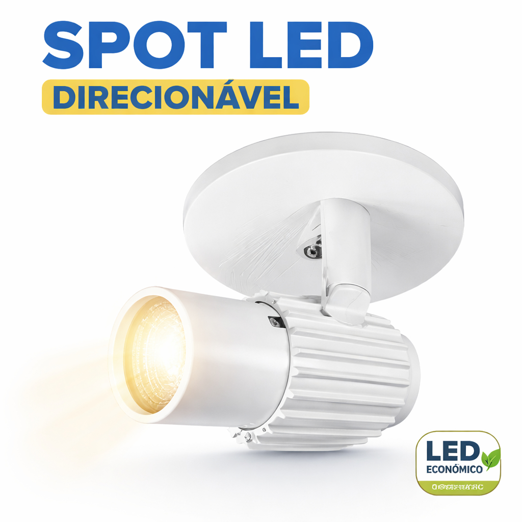 Spot de Embutir Injetado Liso Branco 1 Lâmpada | Soquete E27 Iluminação Teto