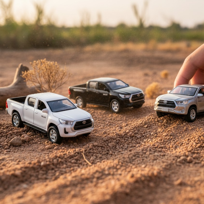 Toyota Hilux Metal Miniatura Carro De Brinquedo Modelo Caminhões Para Crianças Coleção De Hobbies  Brinquedos