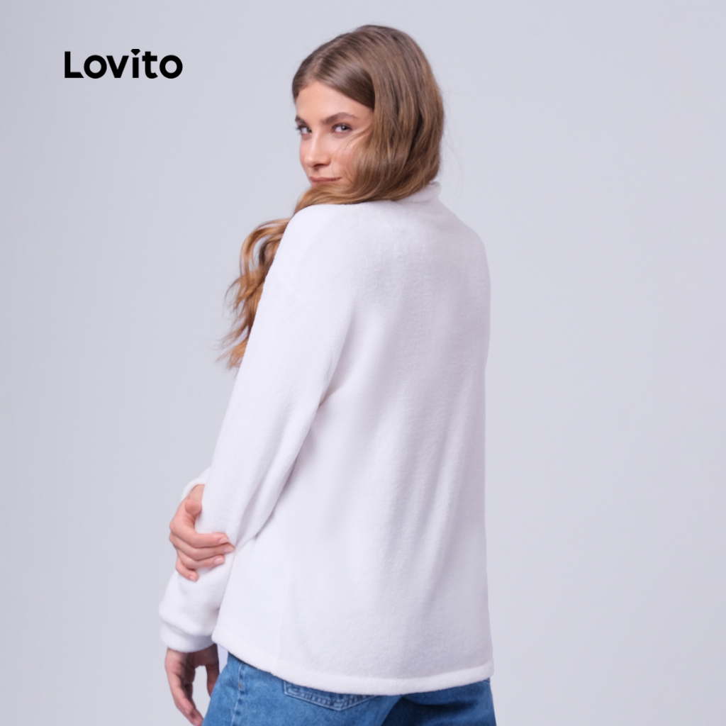 Lovito Casaco Teddy Quentinha Inverno Casual CTNS29EX211