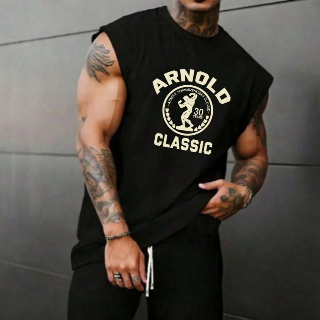 Camiseta Regata Machao Oversized 100% Algodão Masculina Arnold Classic Treino Academia Estilo e Conforto Old Scholl