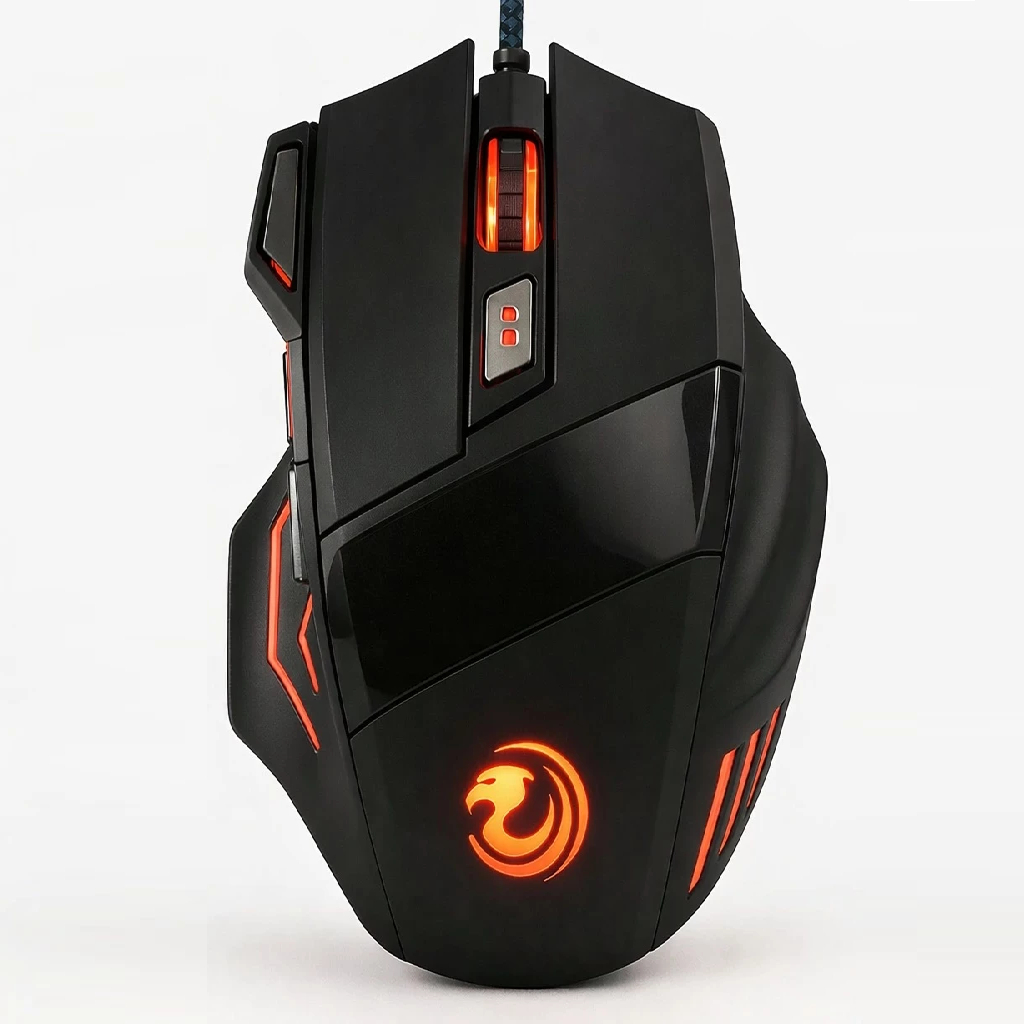 Mouse Gamer Iluminado Led RGB 7 Botões Para Jogos 3200 Dpi