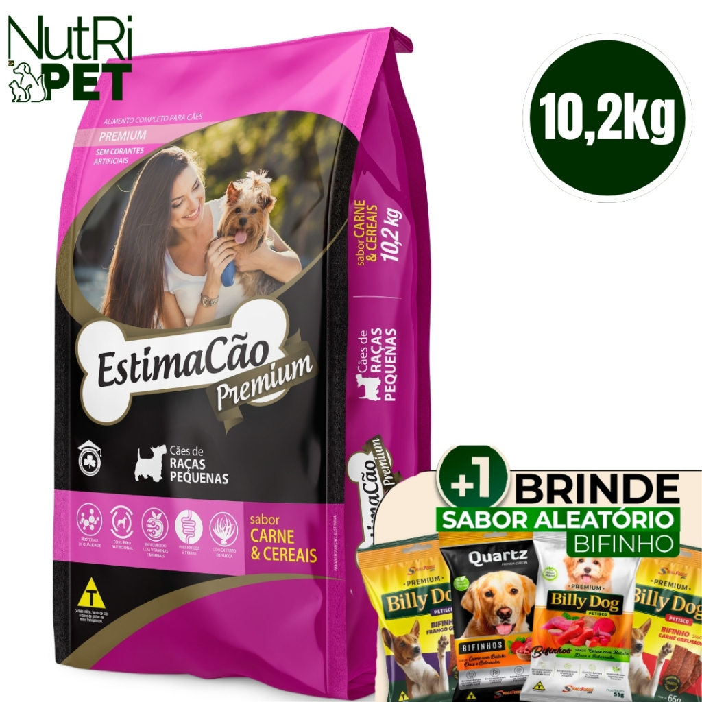 Ração Estimacão Cães Adultos Raças Pequenas 10,2kg