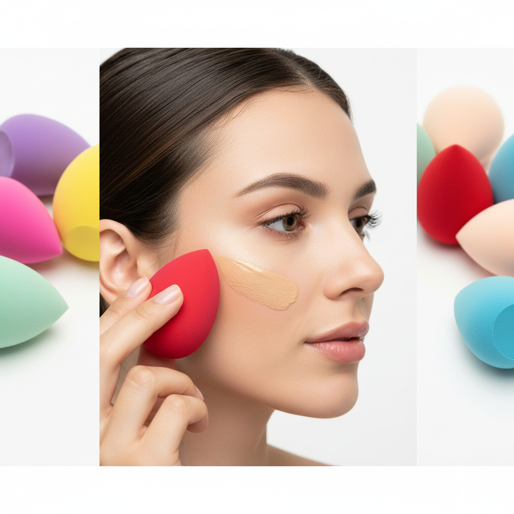 Esponja De Maquiagem Kit 3/6/9 Peças  Profissional Para Base Corretivo Creme Beleza .