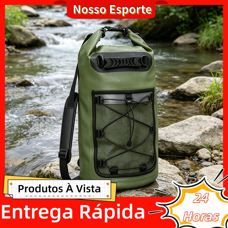 Bolsa Impermeável Saco Estanque 10/20/30L Camping Bag Mochila Para Pesca Caiaque Natação