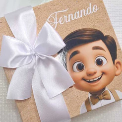 Caixa Convite Pajem 15x15x5 de Casamento Personalizada em MDF