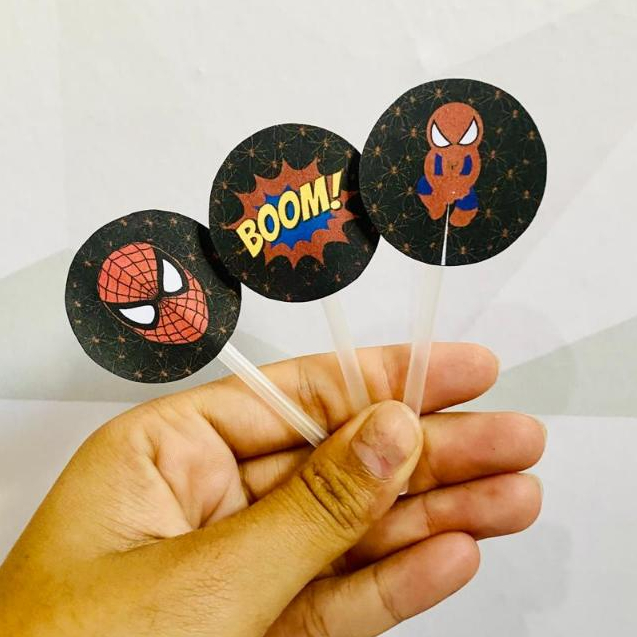 Toppers de Doces Homem Aranha | Lembrancinha Personalizada | Aniversario | Festa