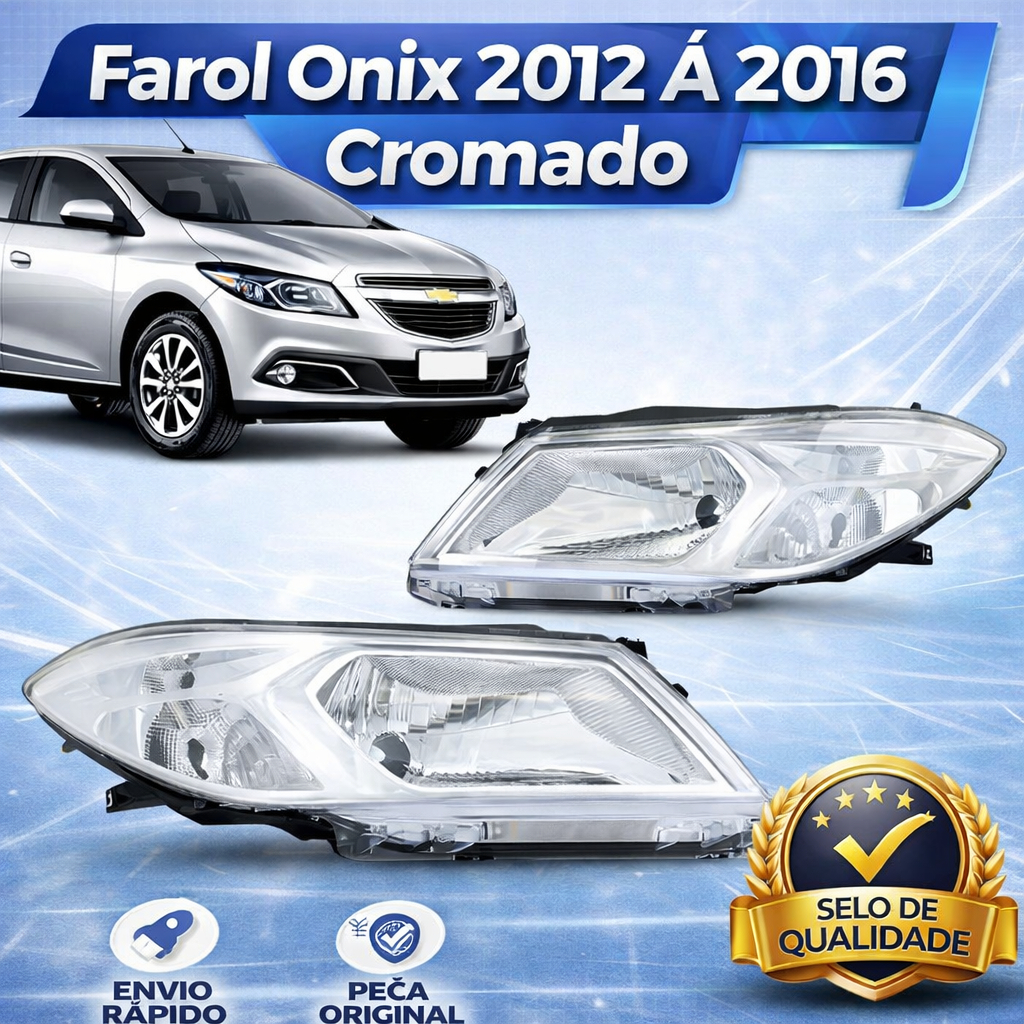 Farol Onix ANO 2012 2013 2014 2015 2016 Cromado