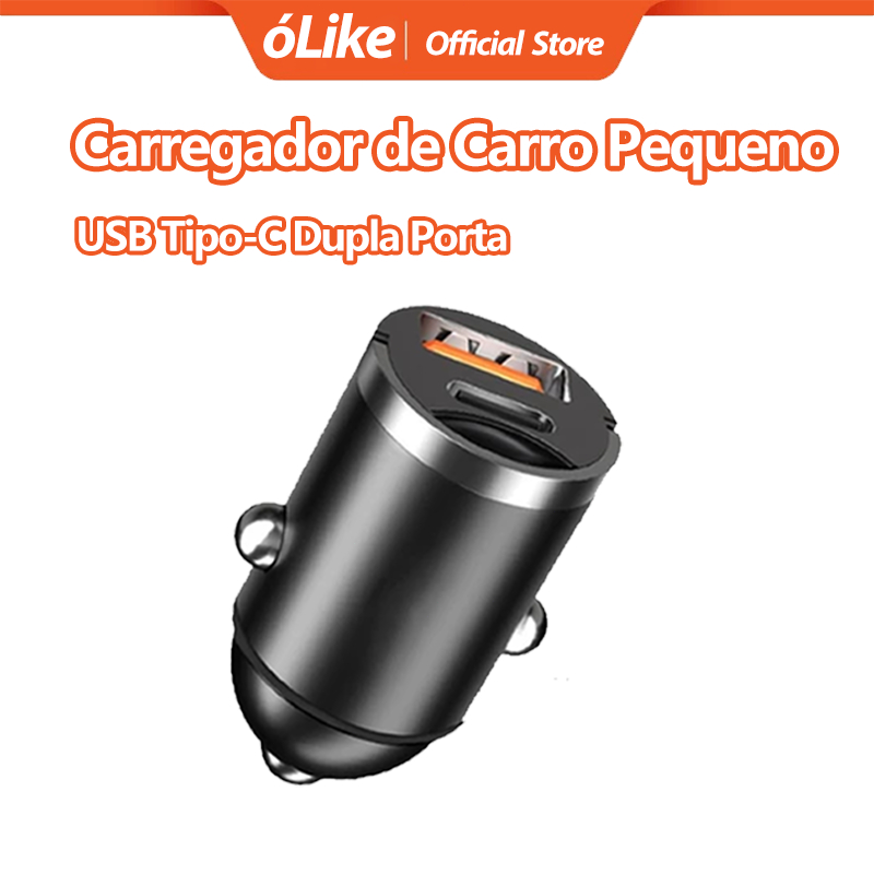 Mini 100W QC Puxar Anel De Carregamento Rápido Carregador Carro USB Type-C Adaptador Telefone Do Para