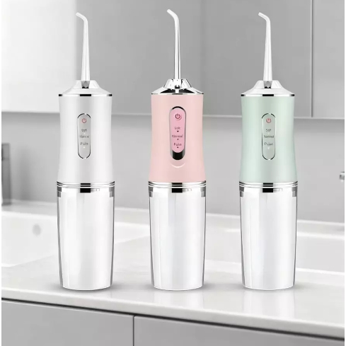 Irrigador Bucal Elétrico Oral Limpeza Portátil USB com Jato e Recarregável Para família ou viagem