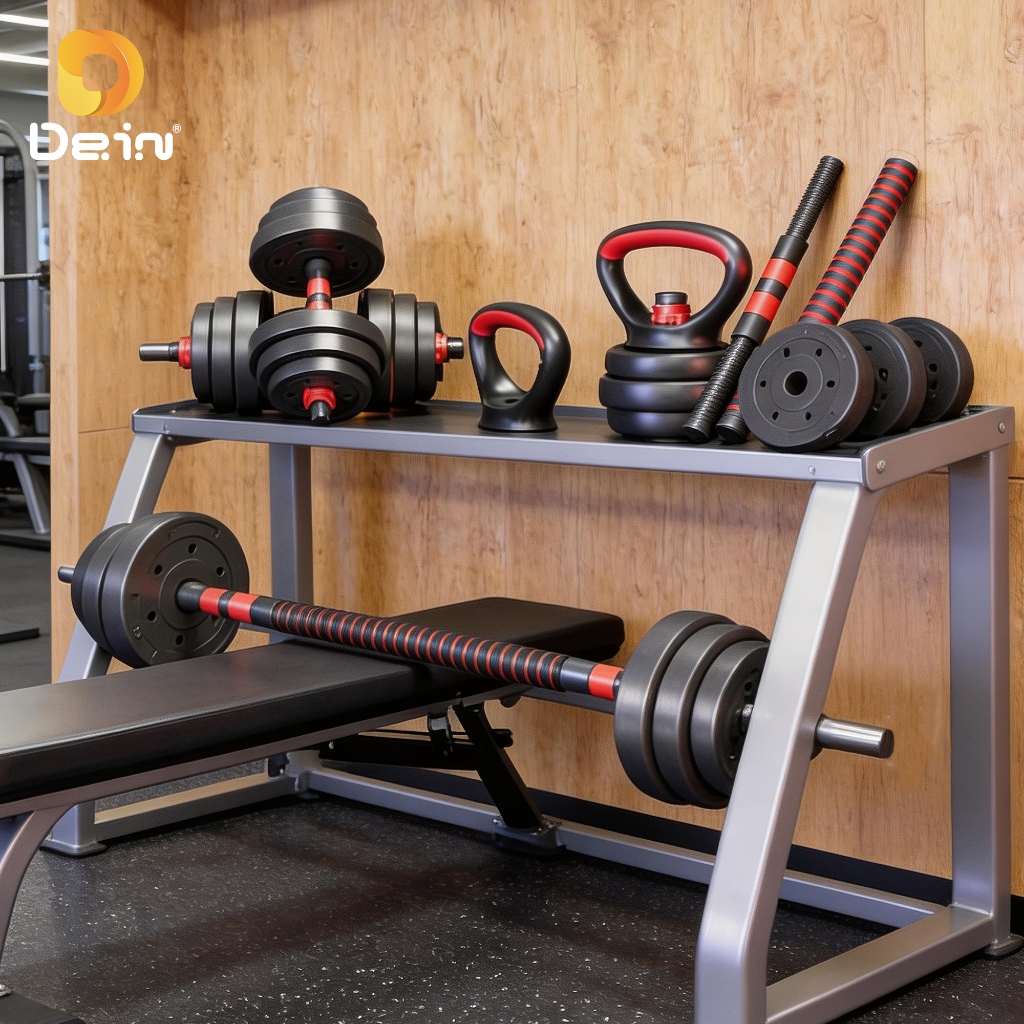 Kit Halter Barra 10kg 2 em 1 Ajustável Ideal para Iniciantes Treino em Casa Fitness