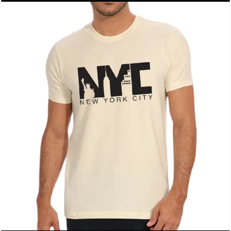 Camiseta Masculina NYC New York City Estampada – Camisa Casual Estilo Urbano Manga Curta Algodão Moda Masculina