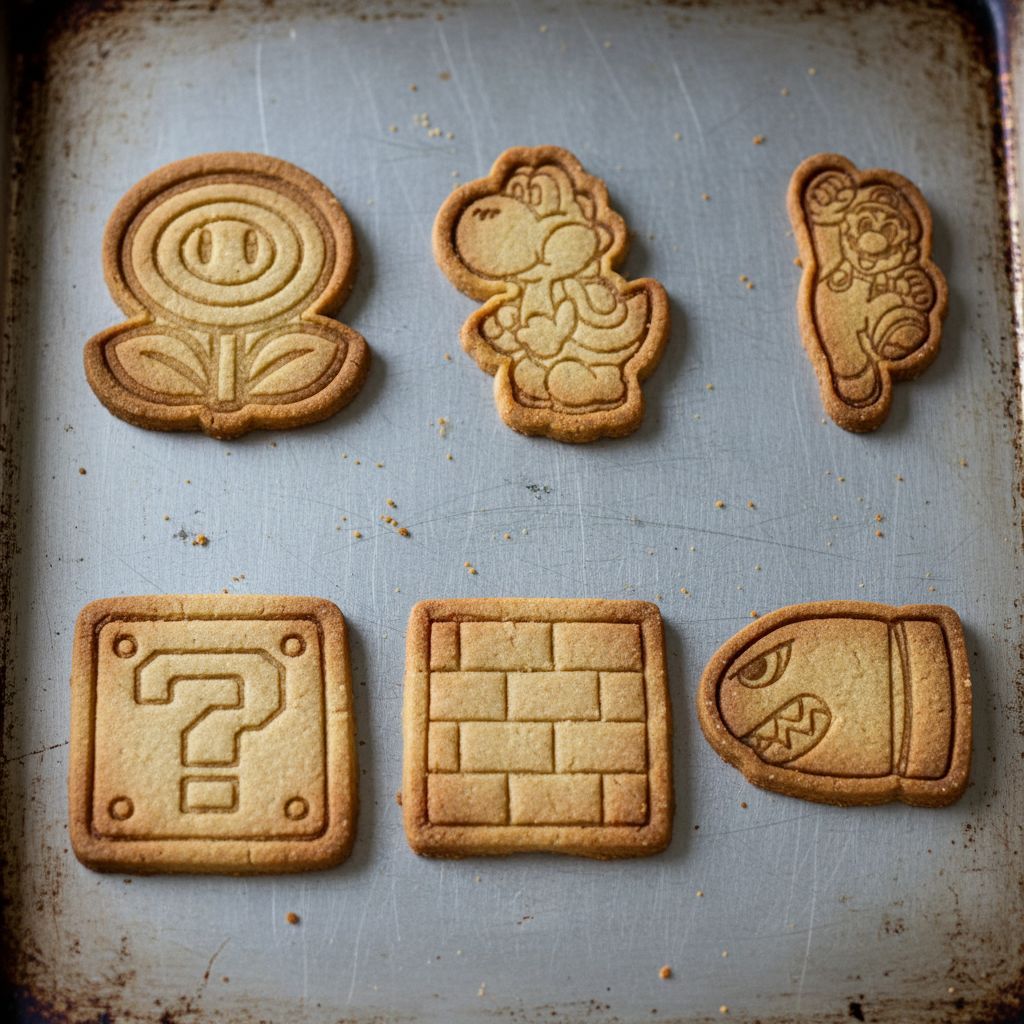 Kit 6 Cortador de bolacha Cortador de Cookie, Pasta Cortador Massinha do Super Mário Nintendo 03