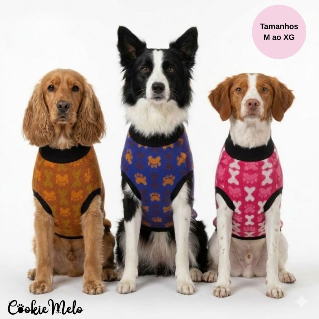 Roupa Pet Tricot M G GG XG Roupinha Cachorro Gato Esquenta Do Frio ENVIO IMEDIATO