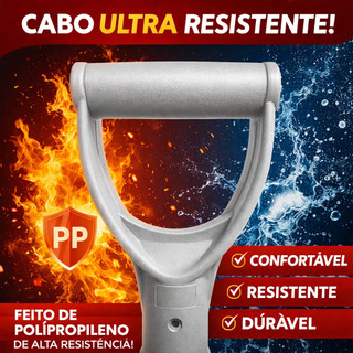 Empunhadura Y para Pá Garfo Cado de Madeira Confortável Resistente de Polipropileno Leve Durável