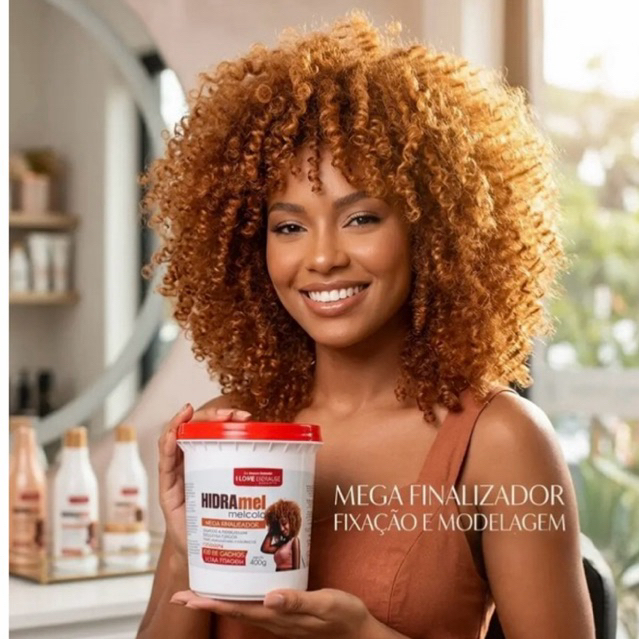 Mel Cola Máscara 400g Mega Finalizador 72h Cachos Ultra Fitagem Cabelo Crespo Cacheado Ativador