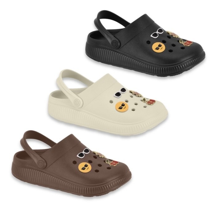 Babuche Feminino Moleca Clog Com Enfeite Pins Super Leve Eva Confortável Ortopédico Original Casual