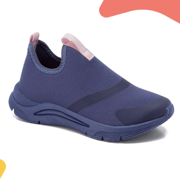 TÊNIS INFANTIL MENINA AZUL/ROSA - KLIN