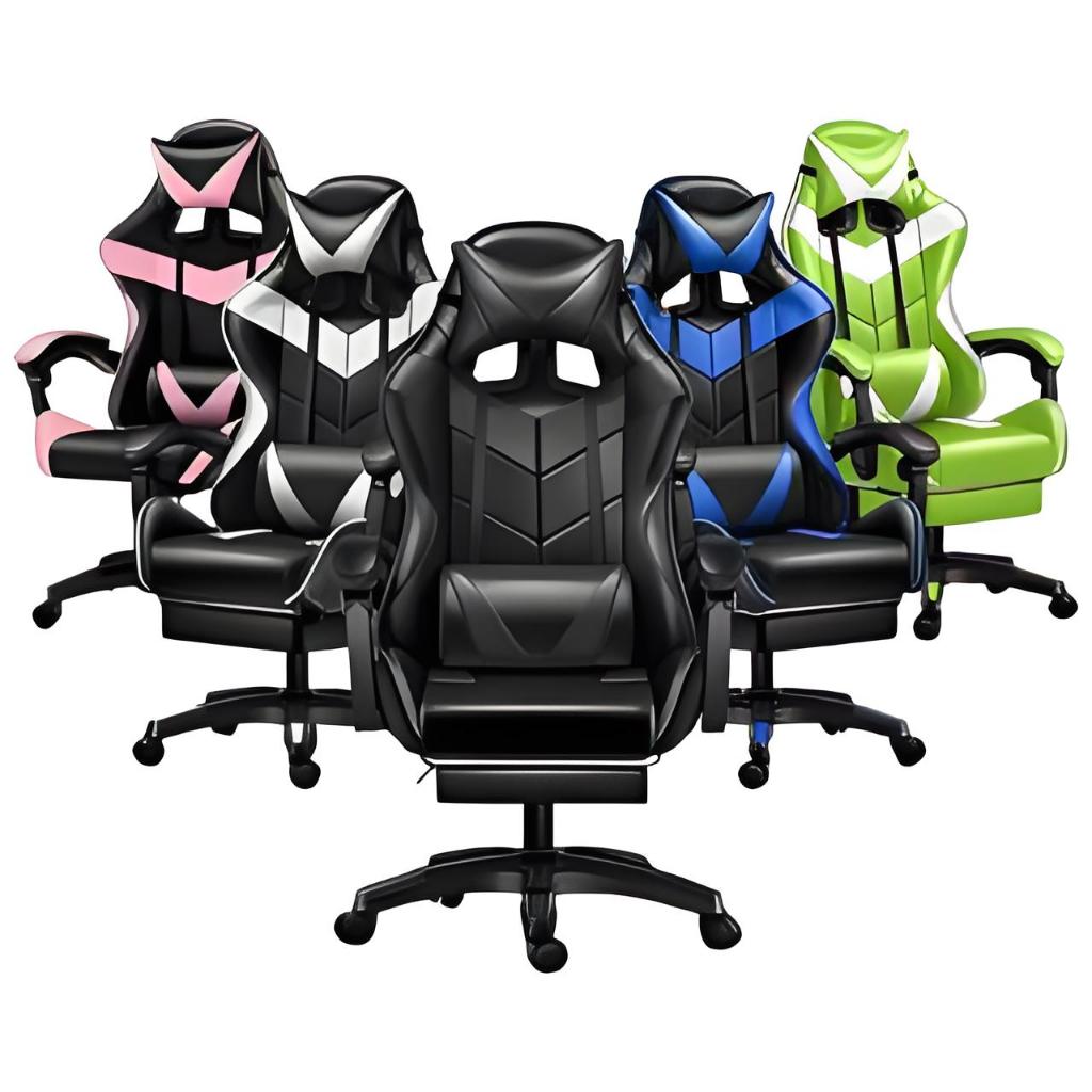 Cadeira Gamer Profissional Escritório Ergonômica Reclinável Confortável Com Rodinha E Apoio Para