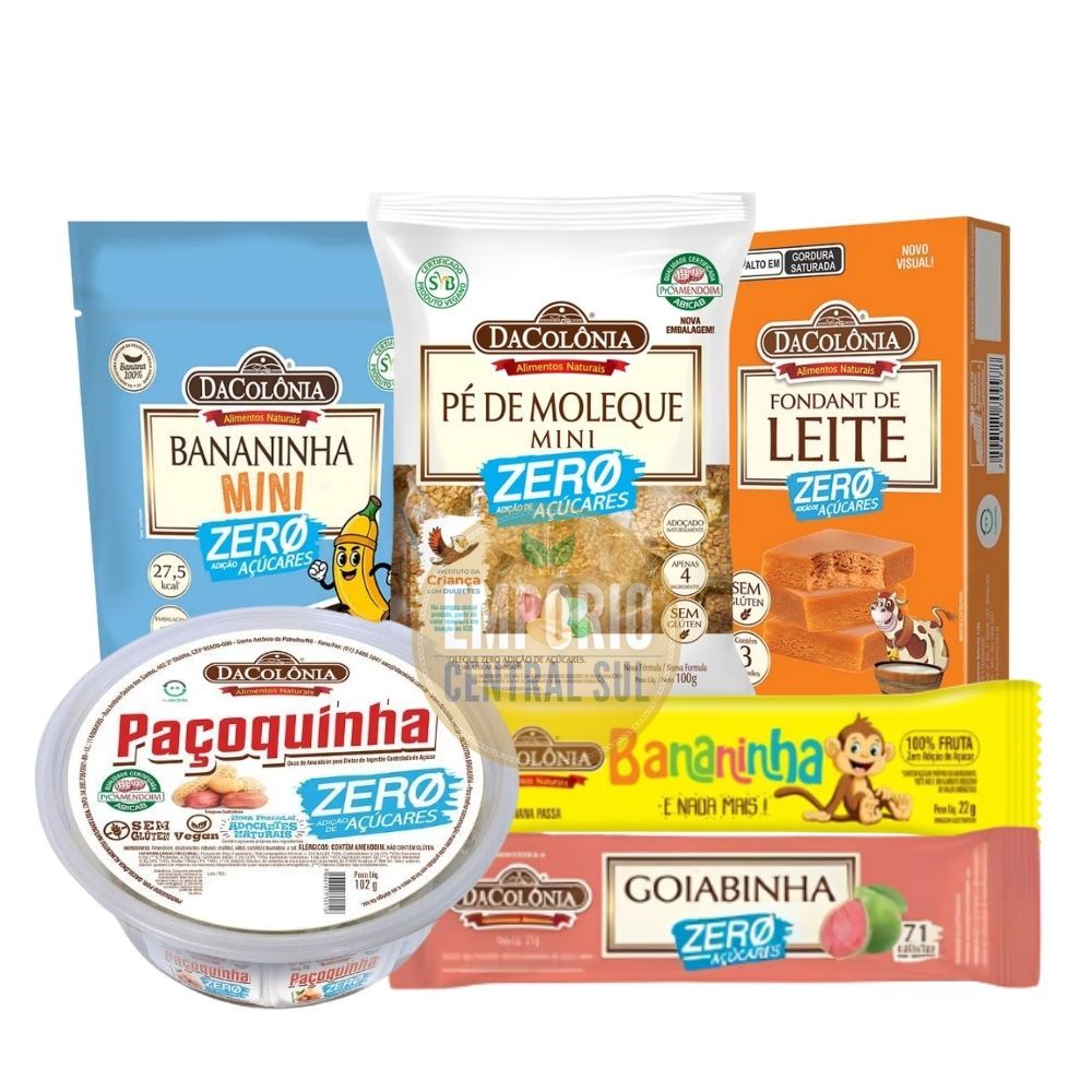 Doces Zero Açúcar DaColônia - Kit 6 ítens