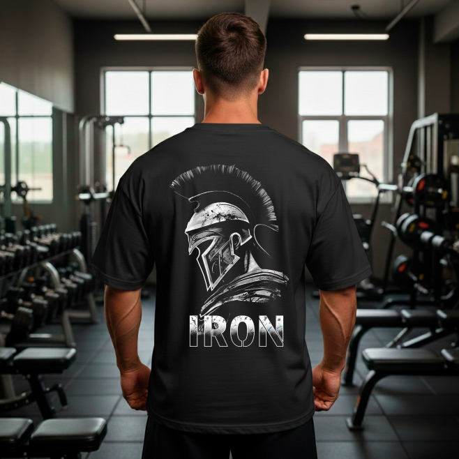 Camiseta Oversized Musculação Guerreiro Spartano Grande Algodão Streetwear Treino Academia Qualidade