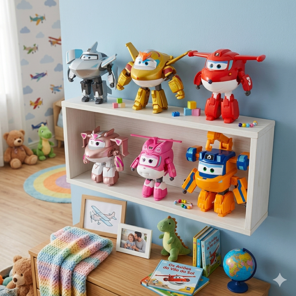 Boneco Super Wings Electric Heroes 2 em 1 Transforming 5" 12cm