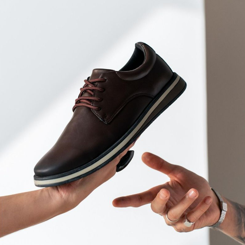Sapato Masculino Loafer com Cadarço Casual Social Esporte Fino Fosco Preto e Whisky