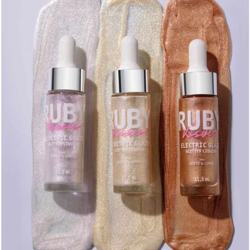 Glitter Líquido Electric Glaze da marca Ruby Kisses
