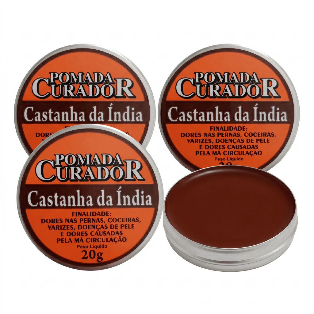 2x Pomada Castanha Da Índia 20g Varizes E Inchaço