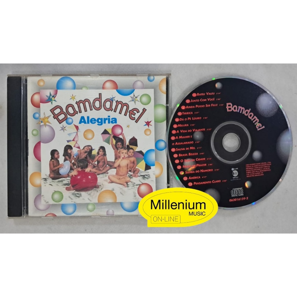 CD Bamdamel  Alegria 1996 Original Gravadora colecionador Ótimo Estado