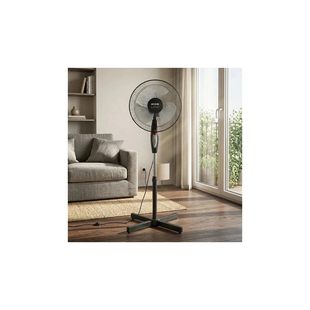 Ventilador De Coluna Homeland 110v Turbo Original Silencioso Potente 1,30m Pedestal Ajuste De Altura