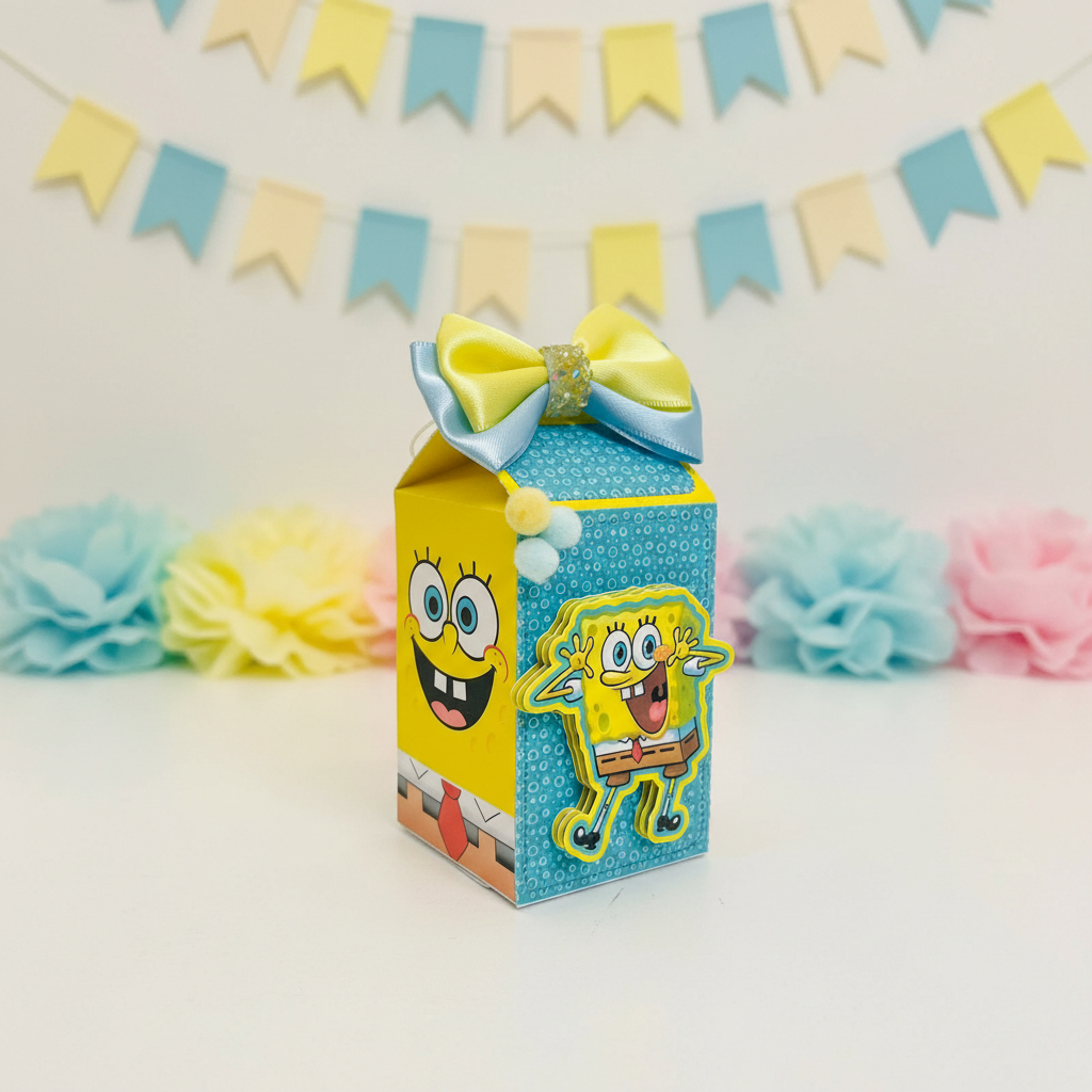 Kit  Caixinhas Bob Esponja -  Lembrancinhas Personalizadas /Festa infantil/ Kit Festa/Pegue e monte
