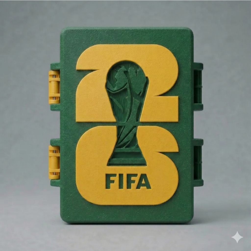 Porta Figurinha Caixa Organizadora e Estojo Copa do Mundo 2026 Case Coleção Album da Copa
