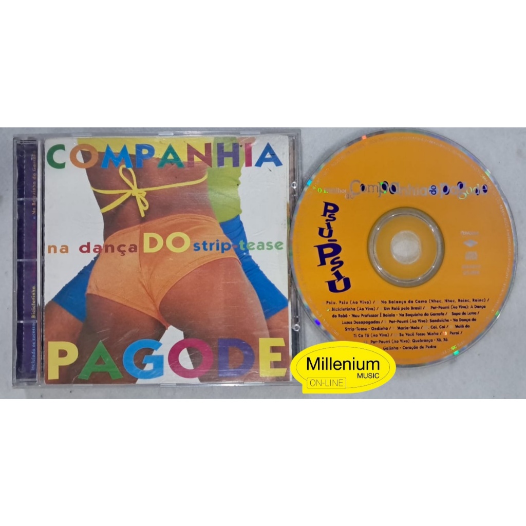 CD Companhia Do Pagode  Na Dança Do Strip-Tease 1996 Original Gravadora Colecionador Ótimo Estado