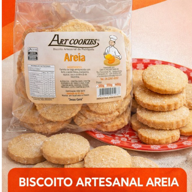 kit de Biscoitos Amanteigado Artesanal Areia ArtCookies