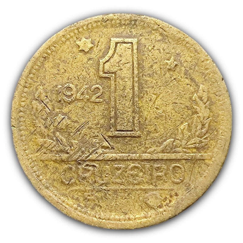 Moeda 1 Cruzeiro 1942 Data Escassa REF.:10