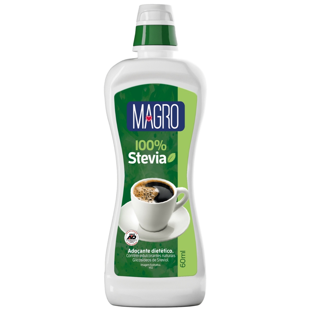 Adoçante Magro 100% Stevia De 60ml em Oferta na Shopee