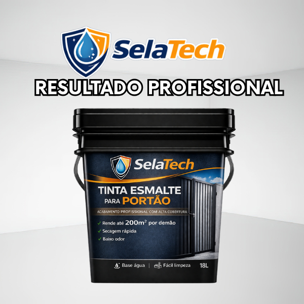 Tinta Esmalte Base Água Para Portão 18L Premium  Branco Preto Alta Cobertura Secagem Rápida