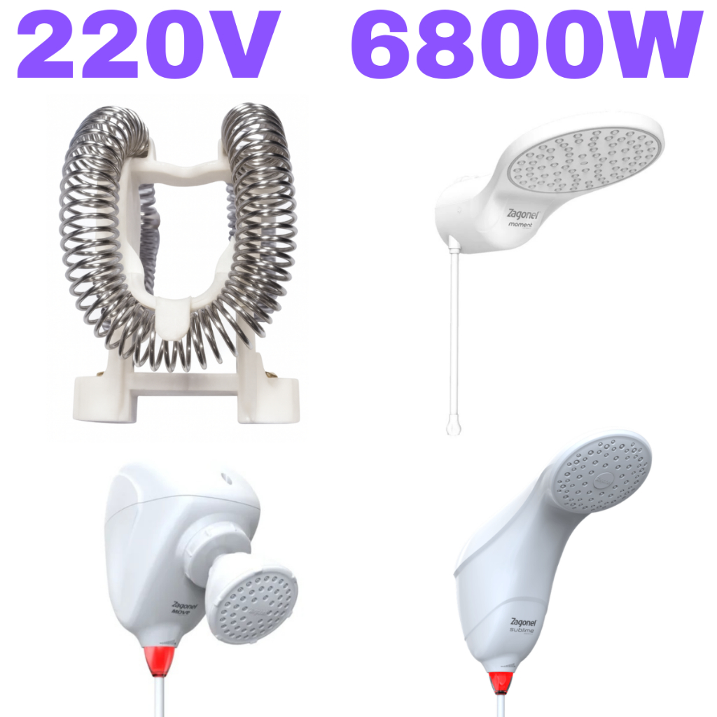 Resistência Ducha Moment Eletrônica Move Sublime Zagonel 220v 6800w Pratimix