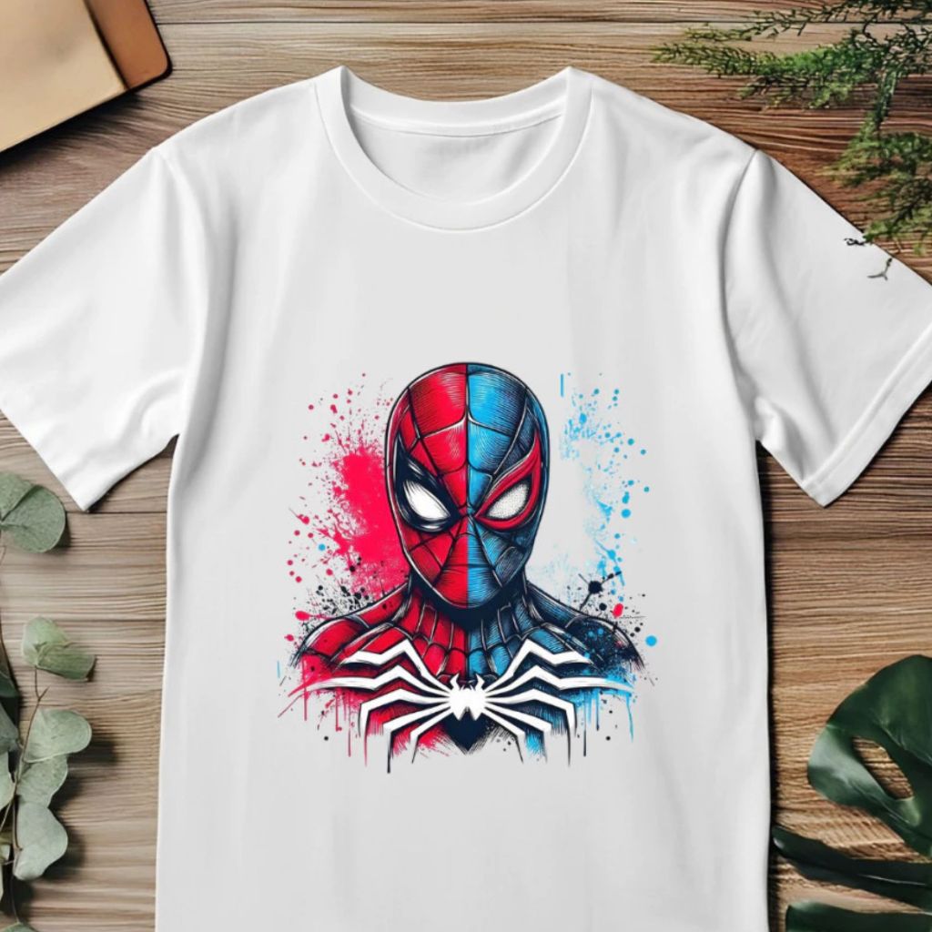 CAMISETA INFANTIL ADULTO PERSONAGEM HOMEM ARANHA MODERNA EXCLUSIVA 100%ALGODAO ESTILOSA TENDENCIA