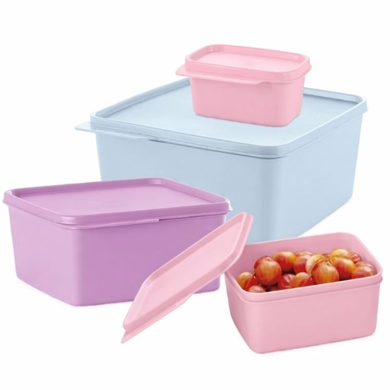 KIT 4 PEÇAS BASIC LINE 2,5L + 1,2L + 500ML + 160ML CRISTAL, LAVANDA, ROSA QUARTZO E DOCE  - TUPPERWARE