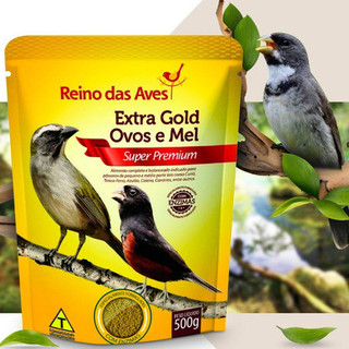 Ração Para Aves Extra Gold Ovos E Mel Passaros Reino das Aves 4kg